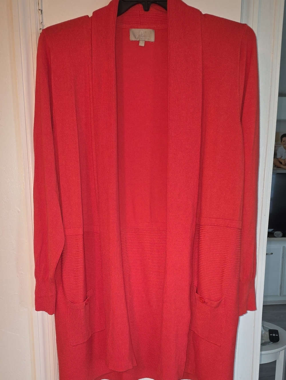 Women’s Orange EUC Open-Front Cardigan Sweater